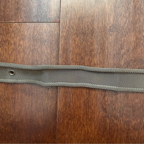 Women’s Silver Toned Mesh and Black Leather Belt, Size Small - Picture 11 of 16